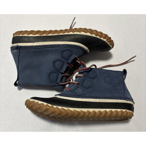 Sorel Women's 6 Out N About Blue Waterproof Duck Rain Boots Winter‎ Classic